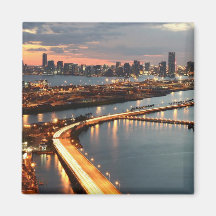 Horizon de Miami Aimant Pour Réfrigérateur