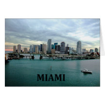 Horizon de Miami la Floride Carte De Vœux