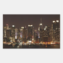 Horizon de New York City Autocollants Rectangulaires
