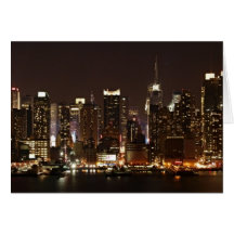 Horizon de New York City Cartes De Vœux