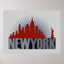 Horizon de New York City Affiches