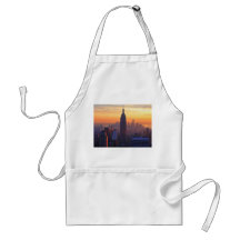 Horizon de NYC : Coucher du soleil d'orange d'Empi Tabliers
