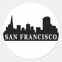 Horizon de San Francisco Adhésif Rond