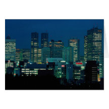 Horizon de Shinjuku au crépuscule, Tokyo, Japon Cartes