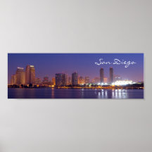 Horizon panoramique de San Diego Affiches