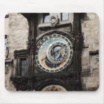Horloge antique de montre d'astrologie à Prague Tc Tapis De Souris