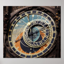 Horloge astronomique dans Praque Poster