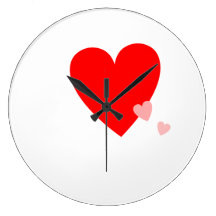 Horloge de coeurs d'amour