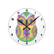 Horloge de fleur d'Owlushka Horloges