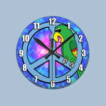 Horloge de perroquet de paix horloges murales