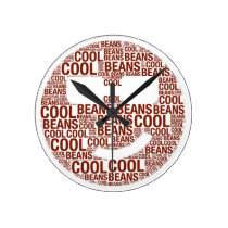 Horloge fraîche d'haricots horloges murales
