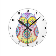 Horloge lumineuse de yeux d'Owlushka Horloges