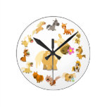 Horloge mignonne de mandala de poneys de bande des horloges murales