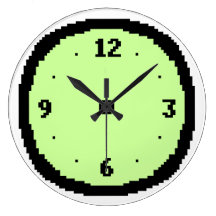 horloge murale à 8 bits de geek d'arcade de pixels