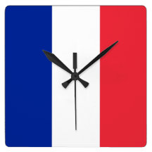 Horloge murale avec le drapeau de la France