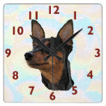 Horloge murale d'art de Pinscher miniature