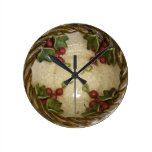 horloge murale de bol de raisins du regard 3D