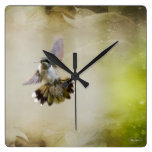 Horloge murale de colibri en vol