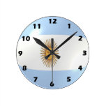 Horloge murale de drapeau de l'Argentine