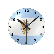 Horloge murale de drapeau de l'Argentine