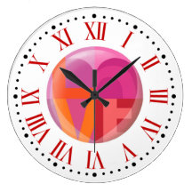 Horloge murale de graphique d'amour