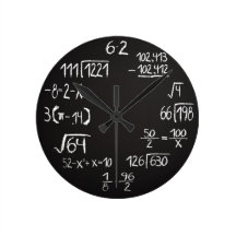 Horloge murale de maths de geek