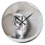 Horloge murale de petit somme de chat