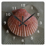 Horloge murale de plage de coquillage