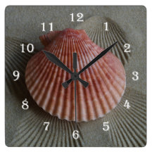 Horloge murale de plage de coquillage