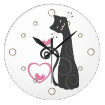 Horloge murale de sourire moderne de chat