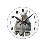 Horloge murale de tortue d'équitation d'ours