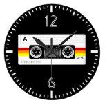 Horloge murale d'enregistreur à cassettes