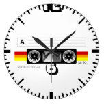 Horloge murale d'enregistreur à cassettes