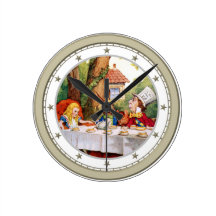 Horloge murale du thé du chapelier fou horloges murales