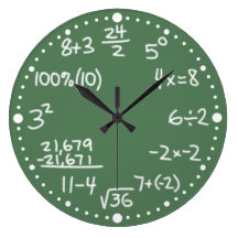 Horloge murale faite sur commande de maths d'équat