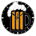 Horloge murale givrée de tasse