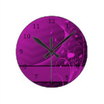 horloge murale lilas de fleur