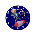 Horloge murale mignonne d'astronaute de chien