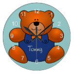 Horloge murale personnalisée de conception d'ours 