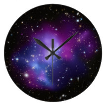 Horloge murale pourpre de groupe de galaxie horloges murales