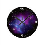 Horloge murale pourpre de groupe de galaxie