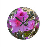Horloge murale rose d'azalées