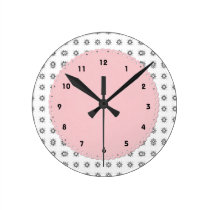 Horloge murale rose et noire horloges murales