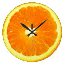 Horloge orange de fruit