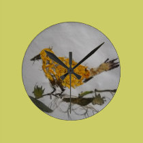 Horloge organique d'Oiseau-Mur horloges murales