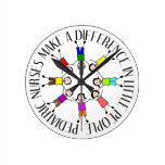 Horloge pédiatrique lunatique d'infirmière