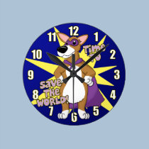 Horloge superbe de corgi horloges murales
