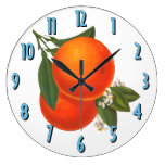 Horloge vintage de cuisine d'art de caisse d'orang