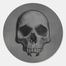 Horreur de Halloween de crâne fanged par mal gothi Adhésifs