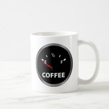 Hors de la jauge de carburant de café tasse à café